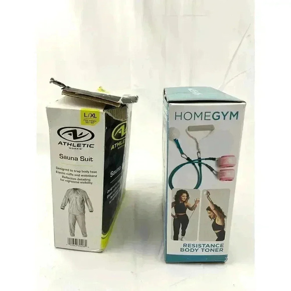 2 PC Workout Home Resistance Body Toner Sauna Suit L/XL NEW - Picture 2 of 7